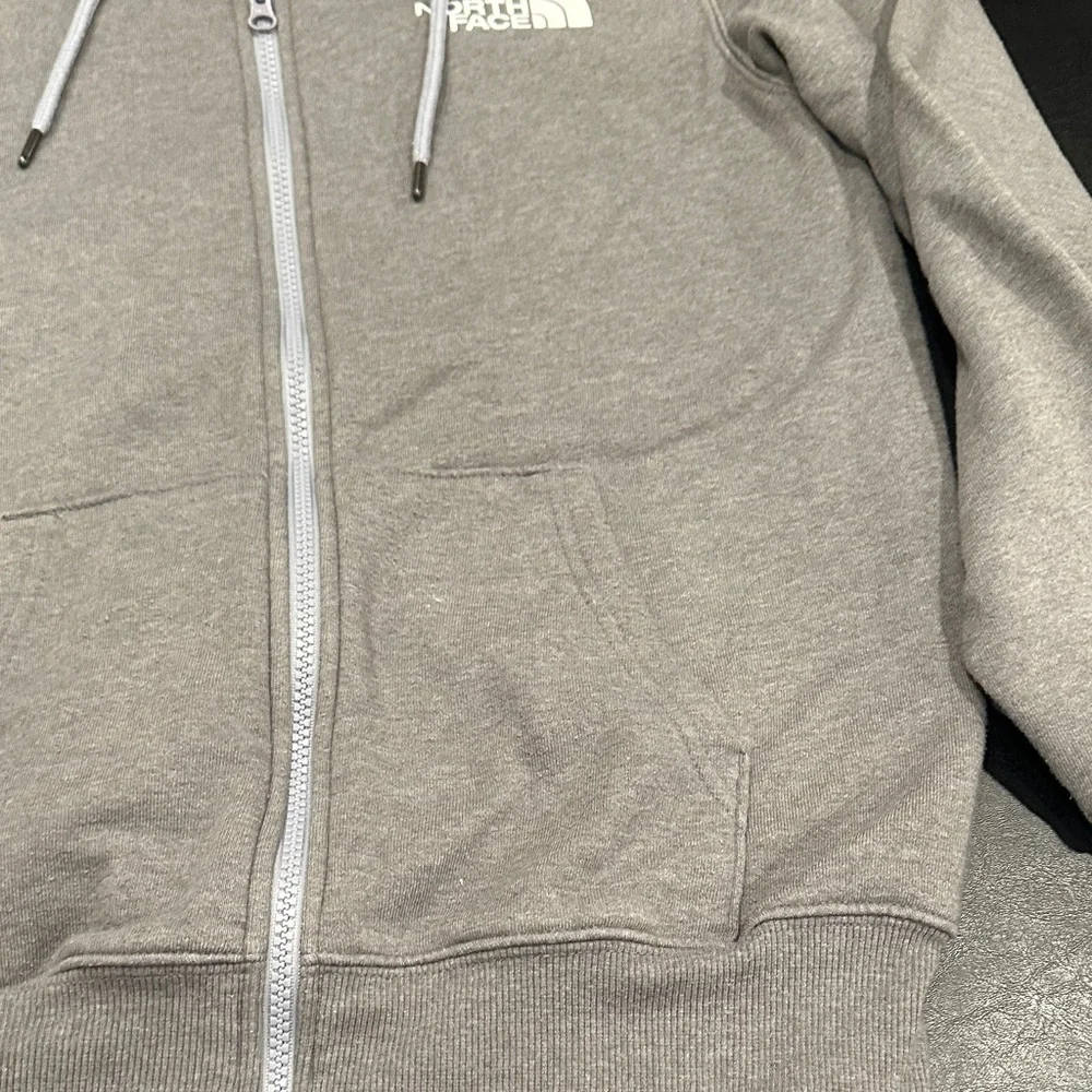 The North Face Light Gray Zip-Up Hoodie